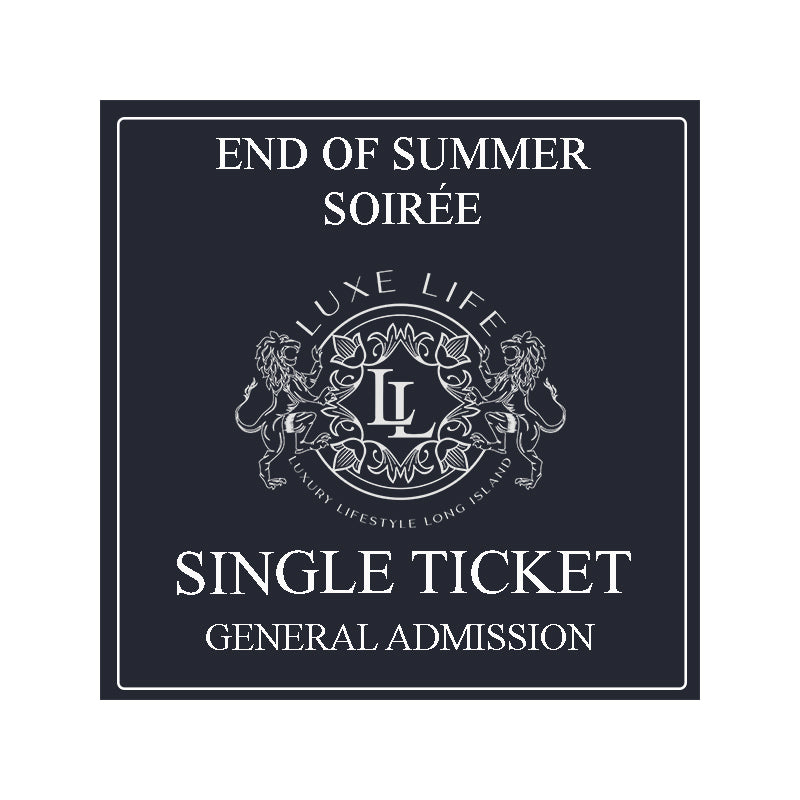 End of Summer Soirée Single Ticket