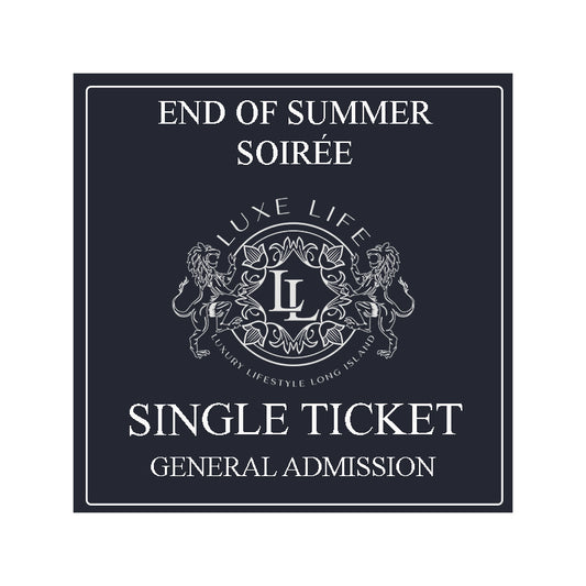 End of Summer Soirée Single Ticket